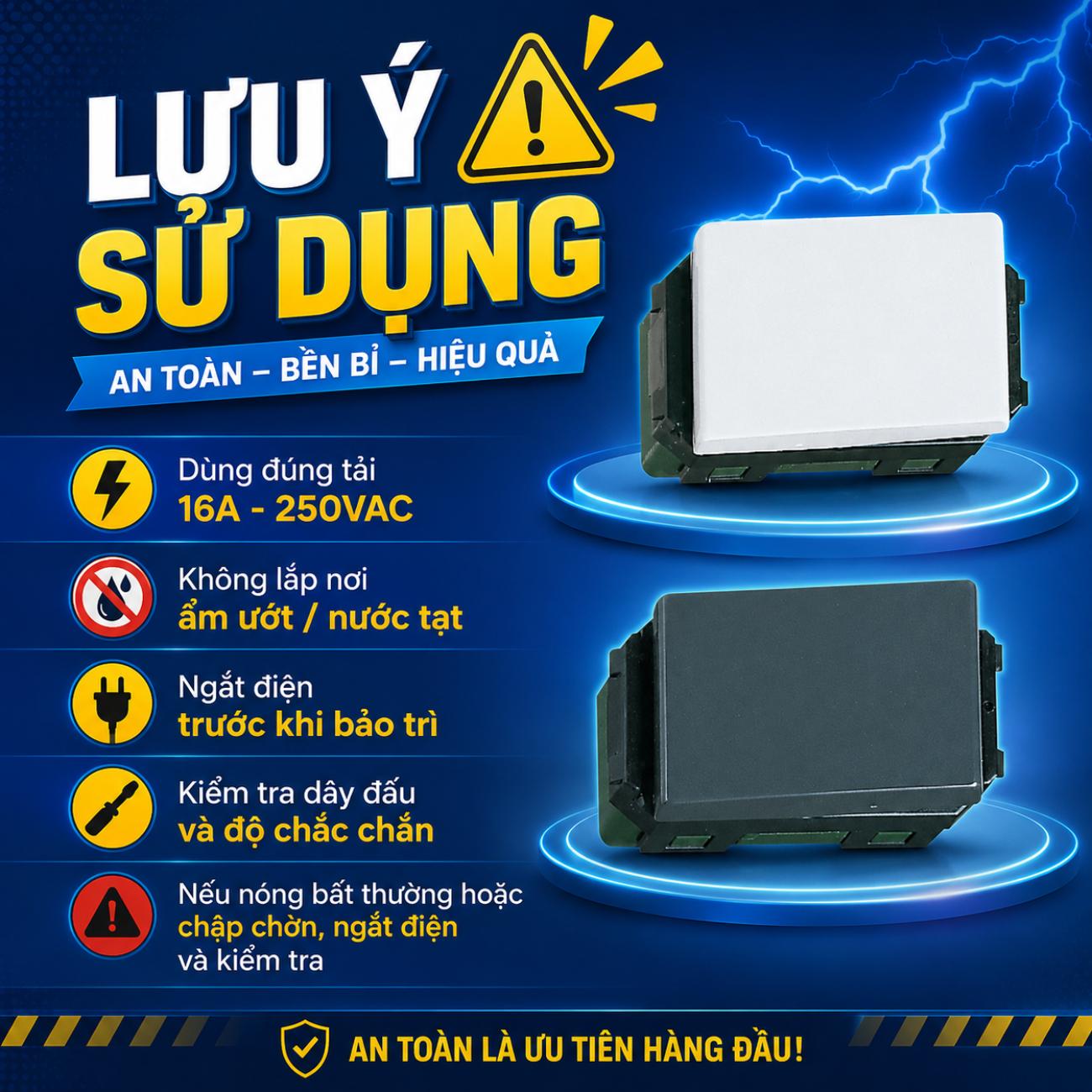 Công tắc C 2 chiều Panasonic Wide Series WEV5002SW